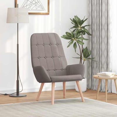 vidaXL - Relaxstoel - stof - taupe