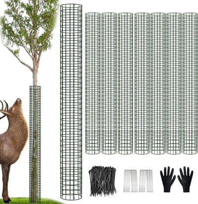Boombeschermers Set - Boomstam Bescherming - Bescherming Jonge Bomen - Verstelbaar en Uitbreidbaar - 48 Inch Hoog - Zwart