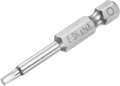 Hexagonale Schroefkoppen met H2.5 Hoofd, 1/4 Inch Hex Shank, 2 Inch Lengte, S2 Staal, 5-Punts Manipulatiebestendig, Schroevendraaier, 1 Stuk voor Precisiewerk en Klusprojecten