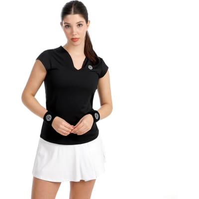 BIDI BADU Crew 2.0 V-Neck T-shirt Dames-zwart