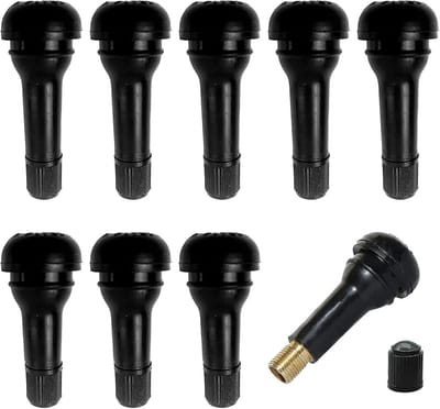 Solidchoice - Set van 10 Snap-In Rubberen Ventielen - Universeel voor Personenauto's