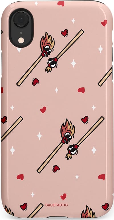 Casetastic Hoesje Geschikt voor Apple iPhone Xr - Stijlvolle Beschermende Duo-layer Case - Vurige liefde