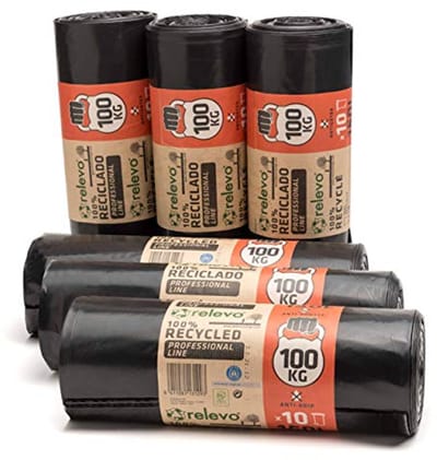 100% Gerecyclede Vuilniszakken - Extra Sterk, 150L, 60 Stuks