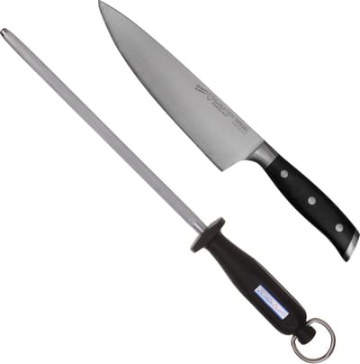 Diamant Sabatier Integra koksmes 20cm + aanzetstaal 23cm - RVS/POM