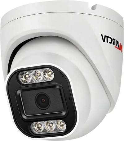 Audio Dome Camera - Beveiligingscamera 4K - Huis Bewaken - AI Mensdetectie - 8MP - Wit