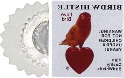 Vogelfluitje - Vogelgeluid Fluitje - Geluidsimitatie - Papieren Materiaal - 17 x 16 x 1.3 cm - Willekeurige Kleur