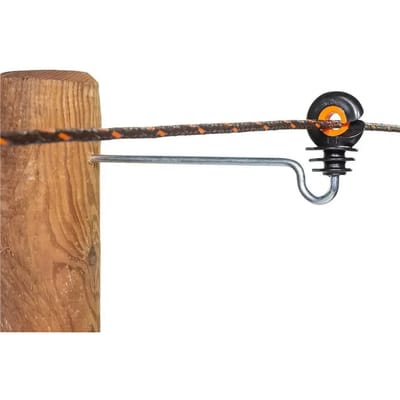 Gallagher XDI Afstandschroef-Ringisolator Gebogen (18cm, 100) - Isolatie voor grote afrasteringsprojecten