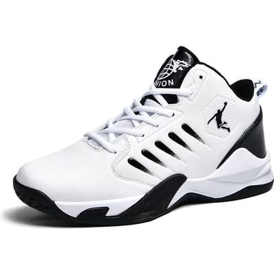 Nieuwe Heren Basketbalschoenen Comfortabel Ademend Man Buiten Sneakers Mode Lichtgewicht Mannelijke Demping Antislip Sportschoenen 36 white