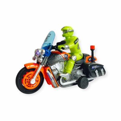 Police Moto - Speelgoed Politiemotor - Pull Back drive -met geluid en lichtjes - motorfiets