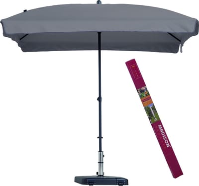 Parasol Rechthoek 210 x 140 cm Taupe Patmos incl beschermhoes