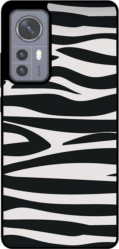 Smartphonica Telefoonhoesje Geschikt voor Xiaomi 12 met zebra opdruk - TPU backcover case zebra design - Zwart Wit geschikt voor Xiaomi 12