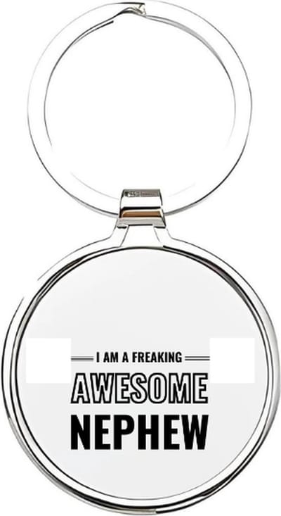 Akyol - i am an freaking awesome nephew Sleutelhanger - Neef - de leukste neef - neef sleutelhanger - sleutelhanger - sleutelhanger voor neven - familie sleutelhanger - verjaardagscadeautje - cadeau voor de liefste neef - cousin - 4 x 7,5 CM