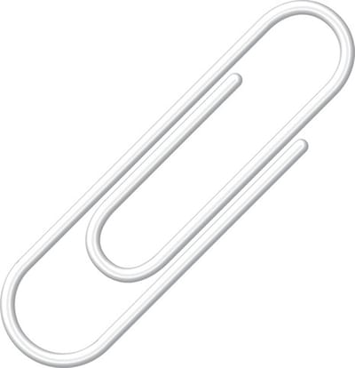 Alco paperclips - 26mm - rond - doos a 100 stuks wit - AL-256-10