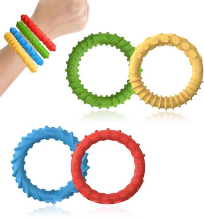 Dailygoods- Anti-stress-armbanden 4 stuks - Sensorisch speelgoed - Rustgevend speelgoed - Elastisch - Duurzaam - Tactiele stressvermindering - Stressspeelgoed