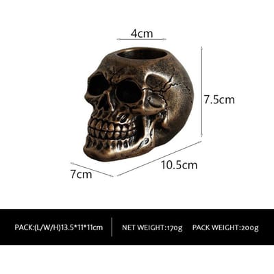 Schedel Kandelaar Ornament Sfeer Decoratie Script Killing Props Halloween Huis Hars Ambachten Retro Gold black