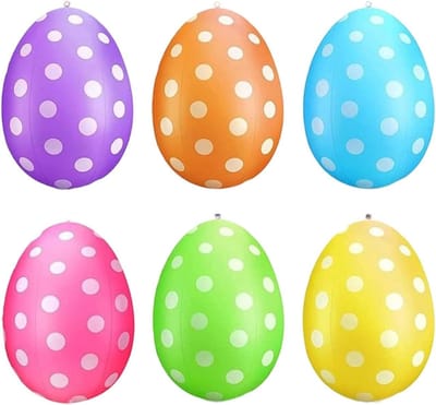 Opblaasbare Paaseieren - Feestelijke Decoratie - Tuin Aankleden - Weerbestendig Ontwerp - 6 Stuks - Multicolor