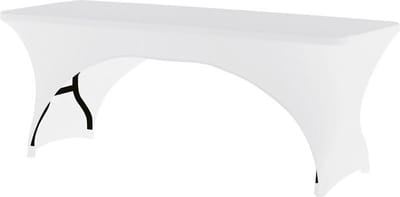 Practo Home - Hoes voor buffettafel - 180 x 75 cm - Rekbaar - Wit