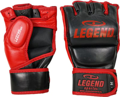 Legend Sports Mma-handschoenen Met Duim Zwart/rood Maat M