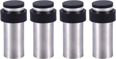 Cilindervormige Deurstopper - 4-Delige Set Vloer- of Wandmontage