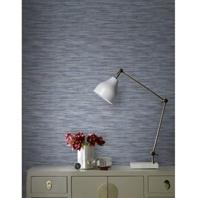 Vliesbehang Antibes An28223 - Donkerblauw - Vergrijsd Blauw - Bruin - 10,05m X 53cm