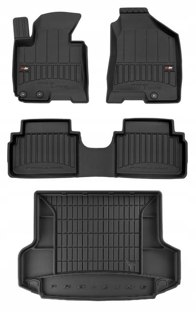 Frogum ProLine Luxe Voordeelset - Premium Automatenset + Kofferbakmat - Geschikt voor Hyundai Tucson II (2009-2015) - TPE Rubber - Geurloos - Zwart