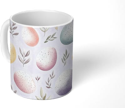 Mok - Koffiemok - Eieren - Kleurrijk - Patroon - Mokken - 350 ML - Beker - Koffiemokken - Theemok