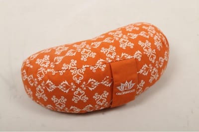 Om Namaste Design Meditatiekussen Halve Maan - Oranje & Wit - Moon
