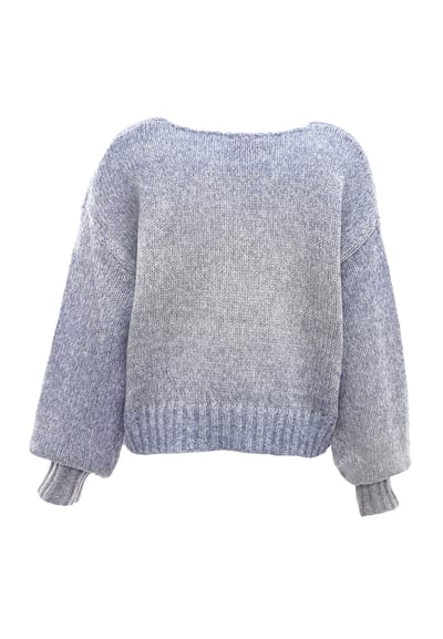 Mymo Jumper Dames Blauw wol wit