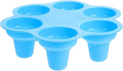Siliconen ijsvorm met 6 vakken voor zelfgemaakte ijslolly's, BPA-vrij, herbruikbaar en eenvoudig schoon te maken, ideaal voor gezinnen en feestjes