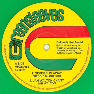 Freddie McGregor & Dennis Walks - Never Run Away/The Drifter (12" Single) (Coloured Vinyl)