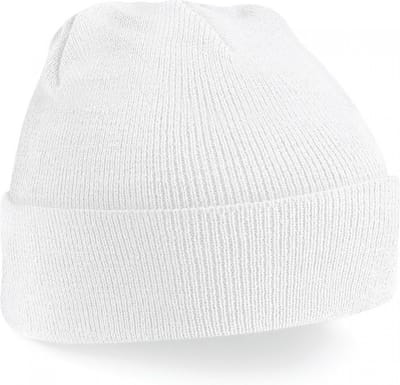 Gebreide muts polyester wit