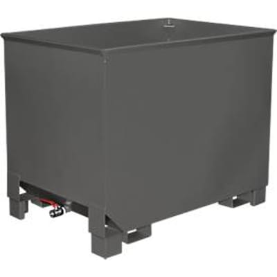 Container voor routetreinen type CS 80, 3-voudig stapelbaar, capaciteit 0,8 m³, tot 1000 kg, muisgrijs RAL 7005