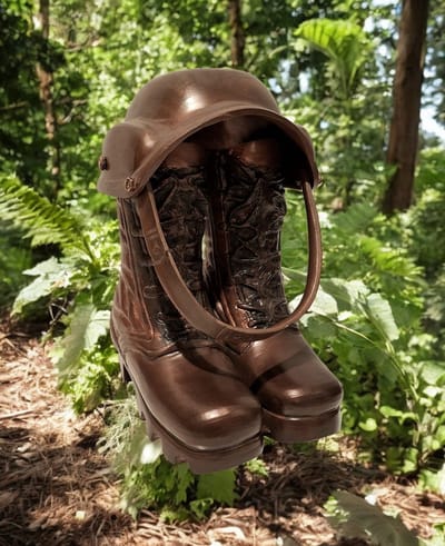 Exclusieve urn - Military Shoes - Leger - Militairen Schoenen
