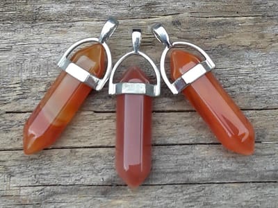 Edelsteen Carneool - pendel - healing punt hanger