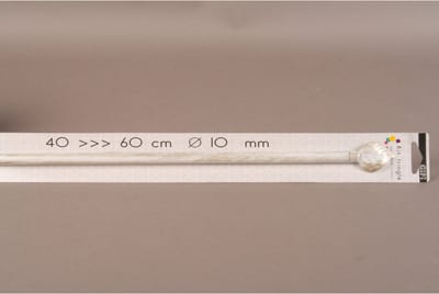 Gifi Diffusion - Uitschuifbare gordijnroede - 40-60 cm - antiek witte bladpunt
