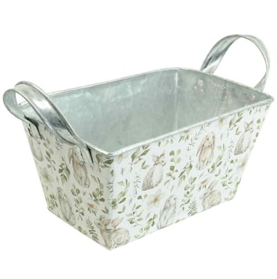 Jardiniere plantenbak plantenbak metaal 20×12,5×10cm