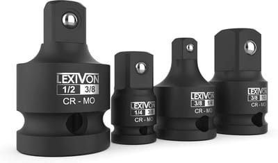 Impact Socket Adapter Set 4-delig - Converter voor Slagmoersleutels, Chroom Molybdeen Staal