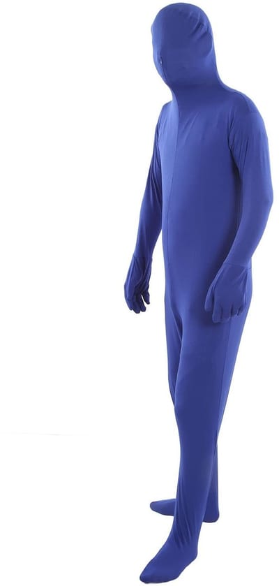 Blauw Scherm Romper - Full Body Kostuum - Perfect voor Fotografie - Geschikt voor 160 cm tot 180 cm - Chromakey Pak - Lichtgewicht en Ade