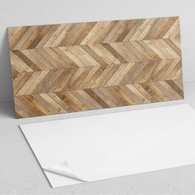Coloray Wandpanelen Zelfklevend - Visgraatpatroon in het hout PVC Wandpaneel - 100 cm x 50 cm - Bruin Wandbekleding Zelfklevend - 1 stuk - Texturen Wandpanelen Zelfklevend - Wandbord Keuken - Wandpaneel Badkamer