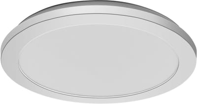 OSRAM ORBIS Disc wand-/plafondlamp met LED, chroom, 22W, 1800lm, 3000/4000K, verstelbaar via wandschakelaar met Click CCT, 30cm diameter, IP44 bescherming voor badkamers, inclusief schroeven/pluggen