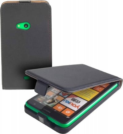 zwart eco Leather Flipcase voor Microsoft Lumia 535 Telefoonhoesje