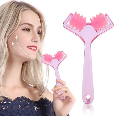 Allecto - 3D Massage Roller - Slanker Gezicht - Huidverstrakking - V-vormige Gezichtsmassager - Anti-Aging en Anti-Cellulite - Verstevigend effect ...