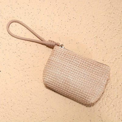 Portemonnee, Kleine Dames Portemonnee, Draagbare Handheld Sleutelhanger Tas, Sleutel en Kaart Opbergtas kaki