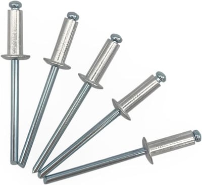 400 Stuks Blindklinknagels Open Type 4 x 12 mm Aluminium Klinknagel en Stalen Kern