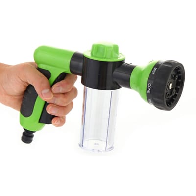 Pulvérisateur de douche pour chien, bain pour animaux de compagnie, nettoyage pour chat, chien, pistolet de douche à haute pression, buse de tuyau en mousse, outil de lavage pour jardin, voiture, animal et chien vert