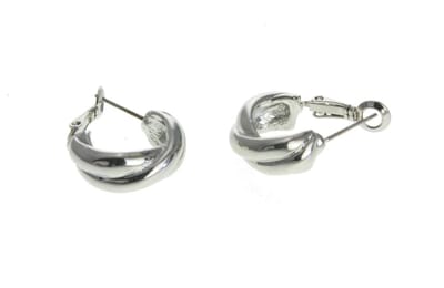 Behave - Oorringen zilverkleur gedraaid design elegant 1,8 cm