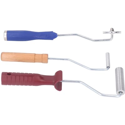 Kit d'outils à rouleau en fibre de verre 3 pièces Alliage d'aluminium Résine de fibre de verre Stratification Ensemble de rouleaux à bulles pour Baignoire Douche Baignoire brown