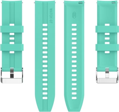 Siliconen bandje - geschikt voor Huawei Watch GT Runner 2 / GT 2(e) 46 mm / GT 3 / 4 / 5 (Pro) 46 mm / Watch 3 (Pro) / Watch 4 (Pro) / GT 6 (PRO) 46mm - mintgroen