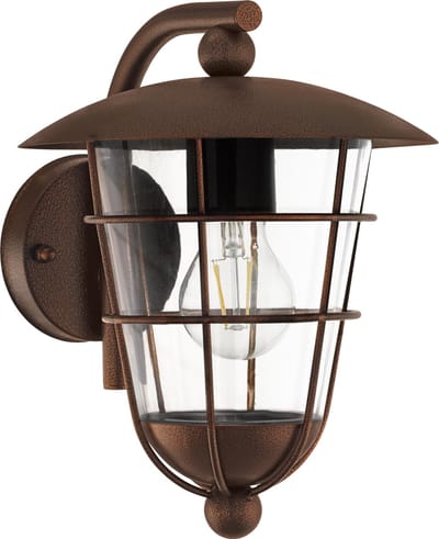 EGLO Vintage Pulfero 1 - Buitenverlichting - Wandlamp - 1 Lichts - Bruin