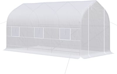 Outsunny Tunnelkas - PE - 400x200x200cm - Wit